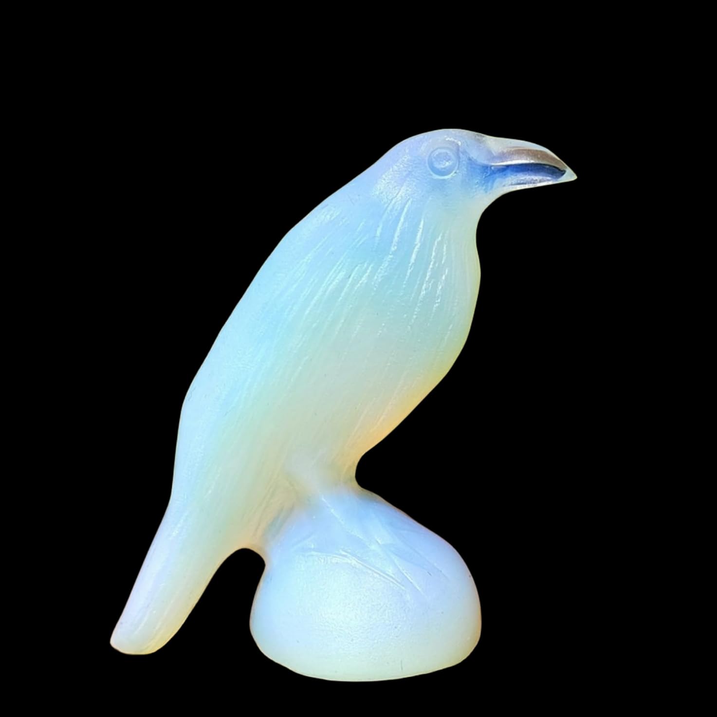 Amazon.co.jp: JRVIPSJ 天然クリスタル 鳥の置物 彫刻 カラス 置物