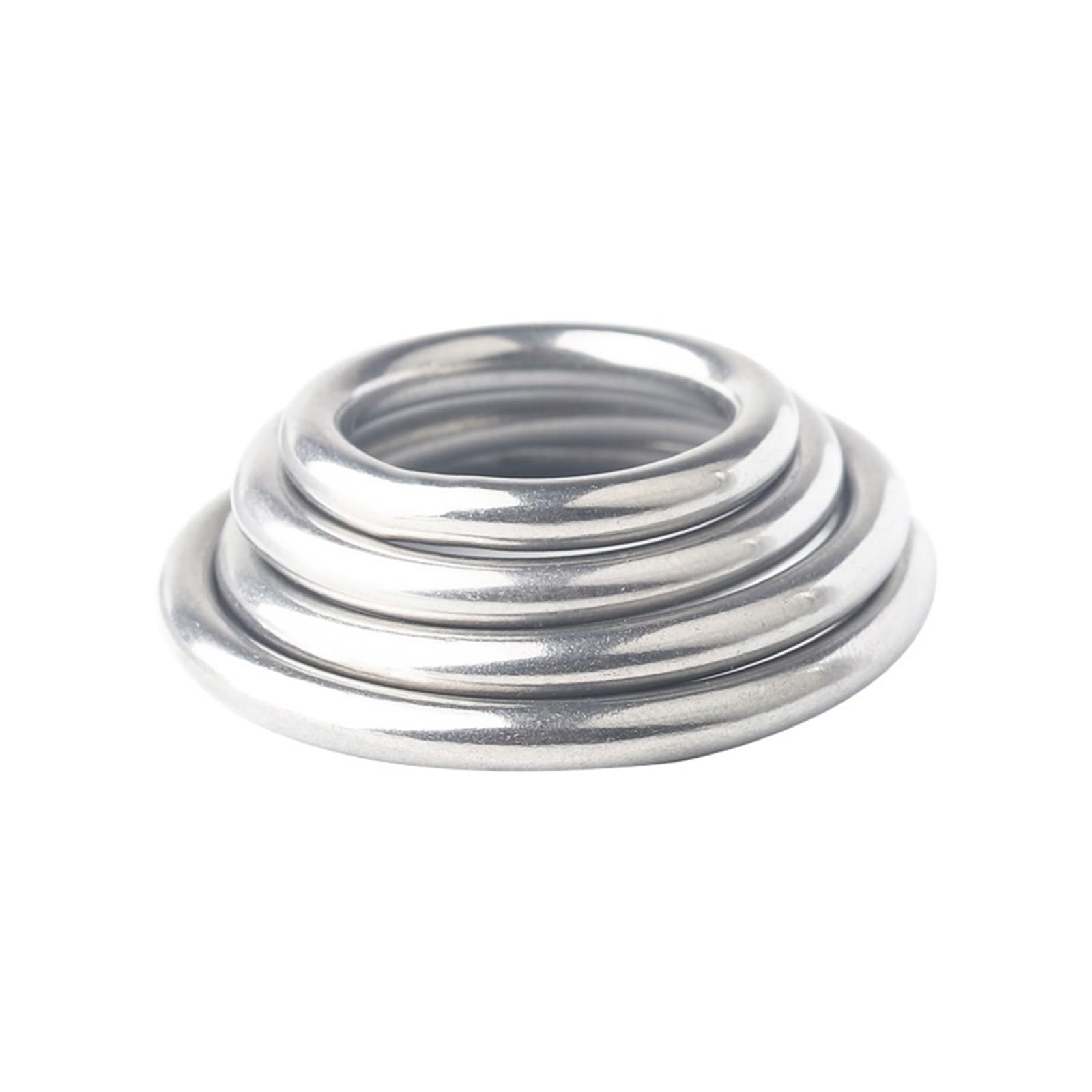 Anillos redondos de acero inoxidable 304 soldados M3-M12 lisos
