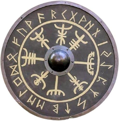 Nautical Replica Hub Viking Shield Norse Mythology Viking Symbols Hand Painted Round Wooden Battle Ready Larp Medieval Shield