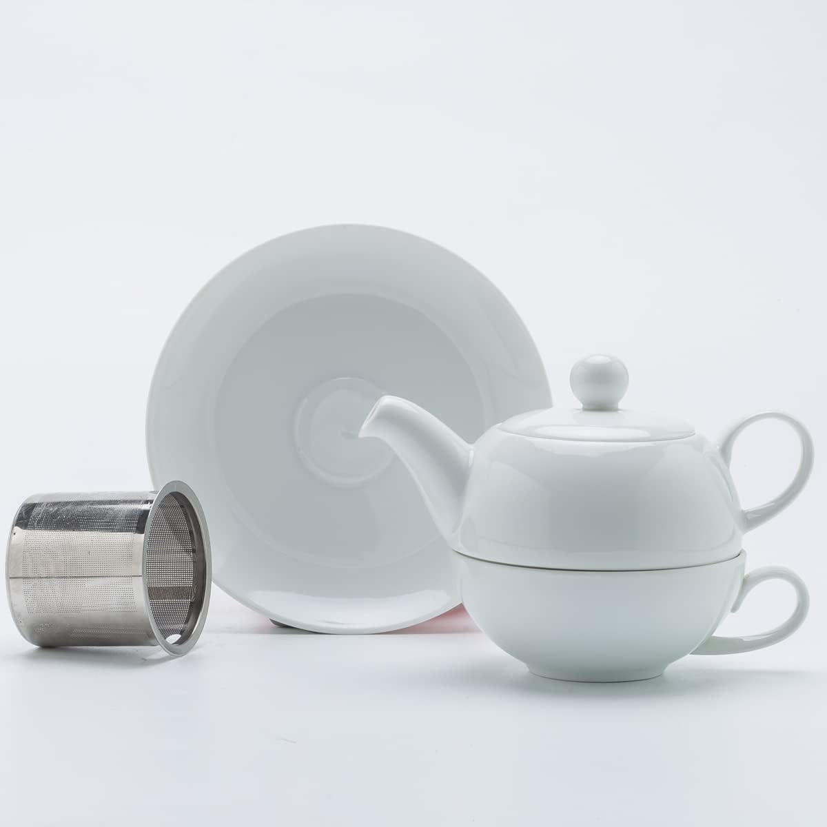 B SEPOR Top Grade White Porcelain Individual Tea Set