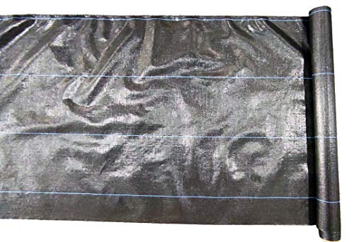 VRYSAC - Malla antihierbas, Rollo 1'05x100m, 105 gr/m2, Negra con Franjas Azules Cover