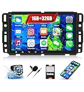 CAMECHO Android Car Stereo For Chevy GMC - 8" Touchscreen Wireless CarPlay Android Auto