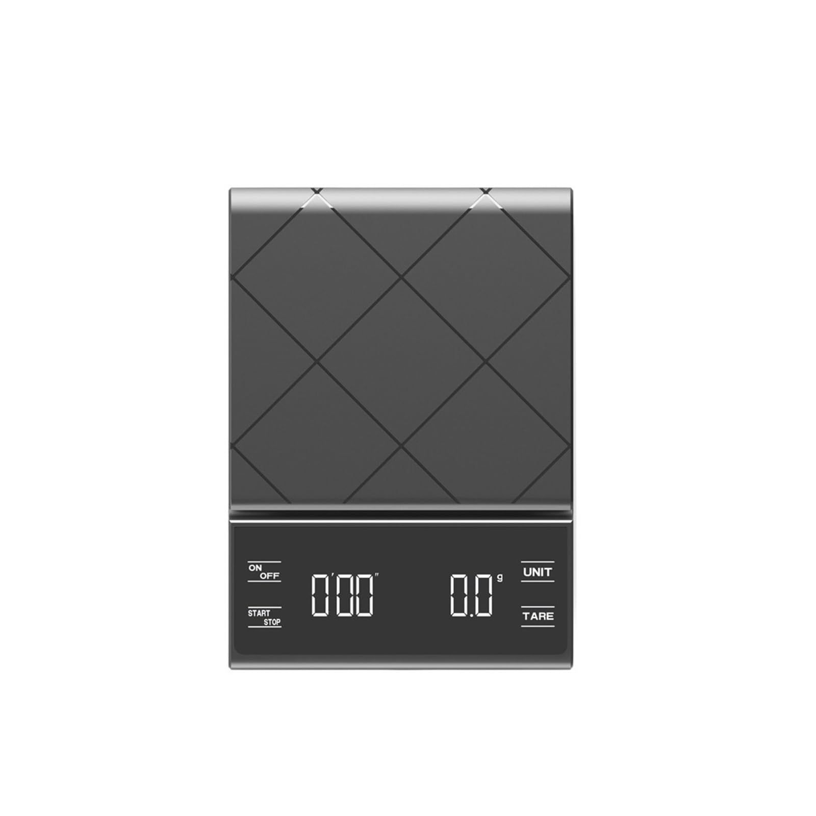 3 Kg/0,1g Peso De Cocina Digital Gramos Balanza Electrónica Café Alta Precisión Portátil Con Temporizador Comida Espresso Medición Precisa Esfuerzo(Rechargeable version)