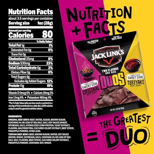 Jack Link's DUOs Original and Teriyaki Beef Jerky - (4 Pack) 3.25 oz - image 2