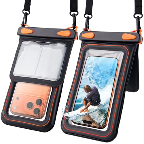 Sac étanche pour téléphone portable avec cordon pour le kayak et le surf