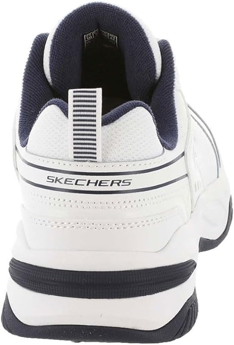 Skechers Sport Durham Men's Sneaker, 11 X-Wide, White-Navy - Image 6