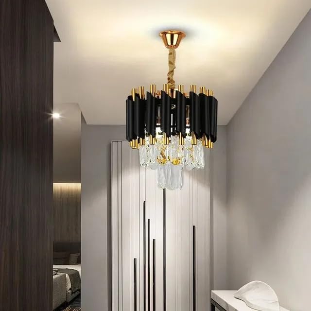 Buy Virya Metal, Crystals Chandelier For Living Room Modern Ceiling