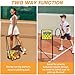 Heavy-Duty Portable Pickleball & Tennis Ball Collector – Holds 80 Tennis or 50 Pickleball Balls | 3 levels Adjustable Retriever Basket Gatherer Picker Hopper Container for Picking, Storage & Training