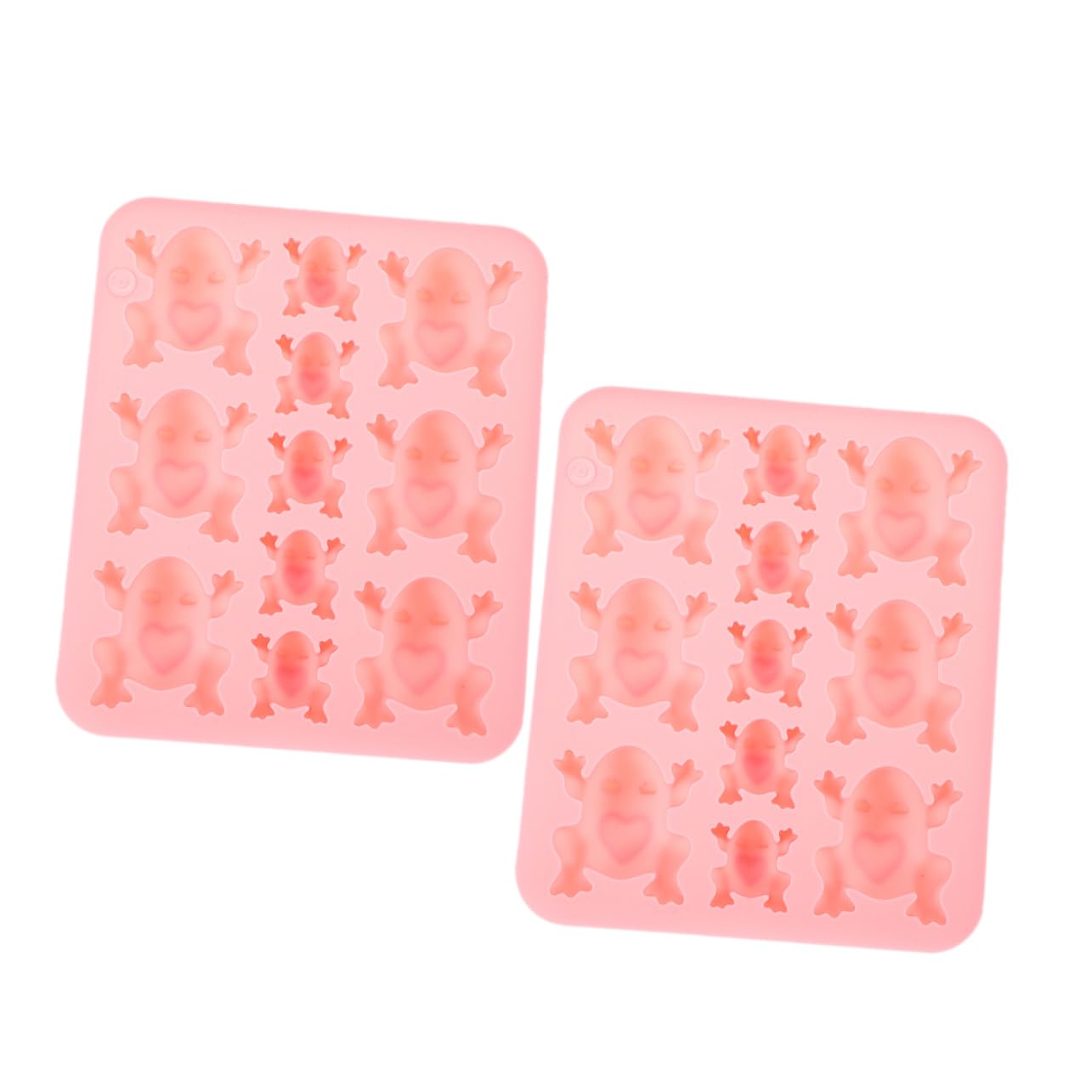 Uonlytech 5 Ensembles Moule En Silicone Grenouille Moule A Gateau Décoration Grenouille À Bonbons le À Chocolat Chocolat Gel De Silice Rose 2 Pièces * 5