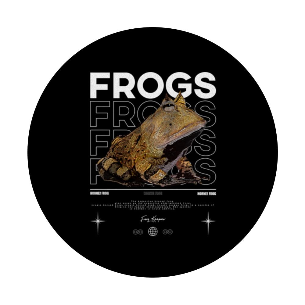 Horned Frog Streetwear Frog Keeper PopSockets Swappable PopGrip, Black - Image 3