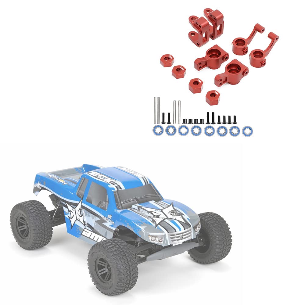Blocco di sterzo e rotelle, mozzo posteriore e adattatore esagonale per 1/10 ECX 2WD Series Ruckus Torment Circuit Upgrade accessori di ricambio