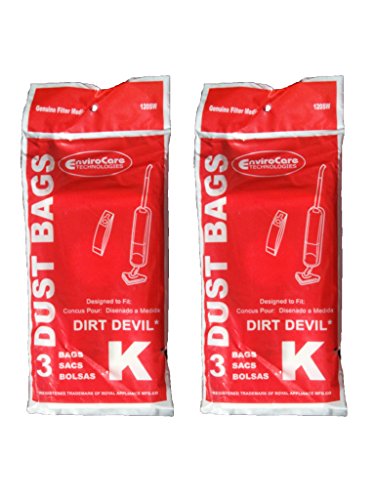 stick vac with bag - 6 Royal Dirt Devil Stick Vac Type K Allergy Vacuum Bags All Dirt Devil Stick Royal Vac Cleaners 3-320230-001, 3320230001, 320230, 3-320075-001, 3320075001, 320075, 3-320235-001, 3320235001, 320235