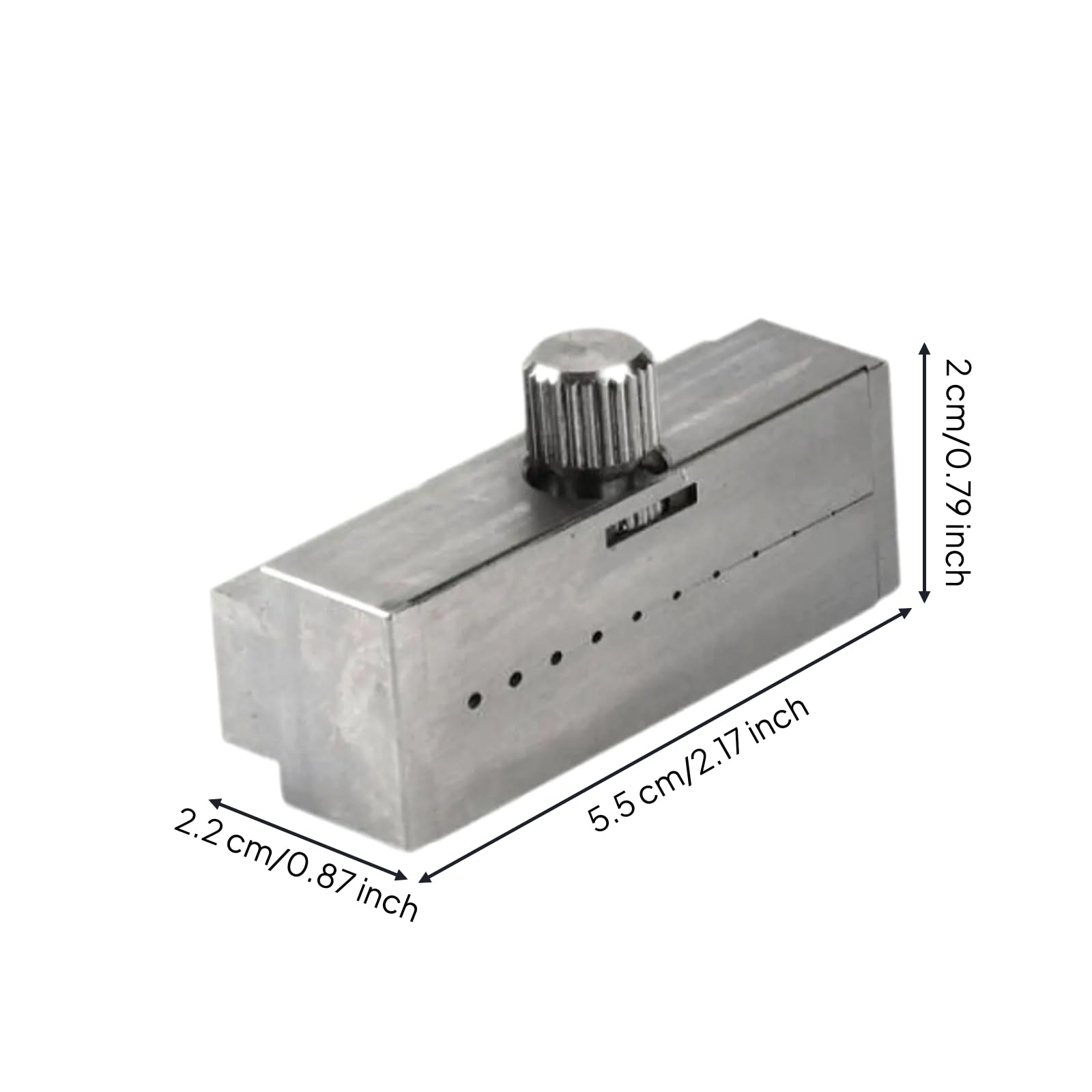 LRXFPIYF Reparador de Engranajes de Reloj Herramienta Relojería Bloque Soporte Ajustable de Precisión de Acero con Cuerpo Rectangular Cepillado Adecuado para Relojeros Talleres Bricolaje