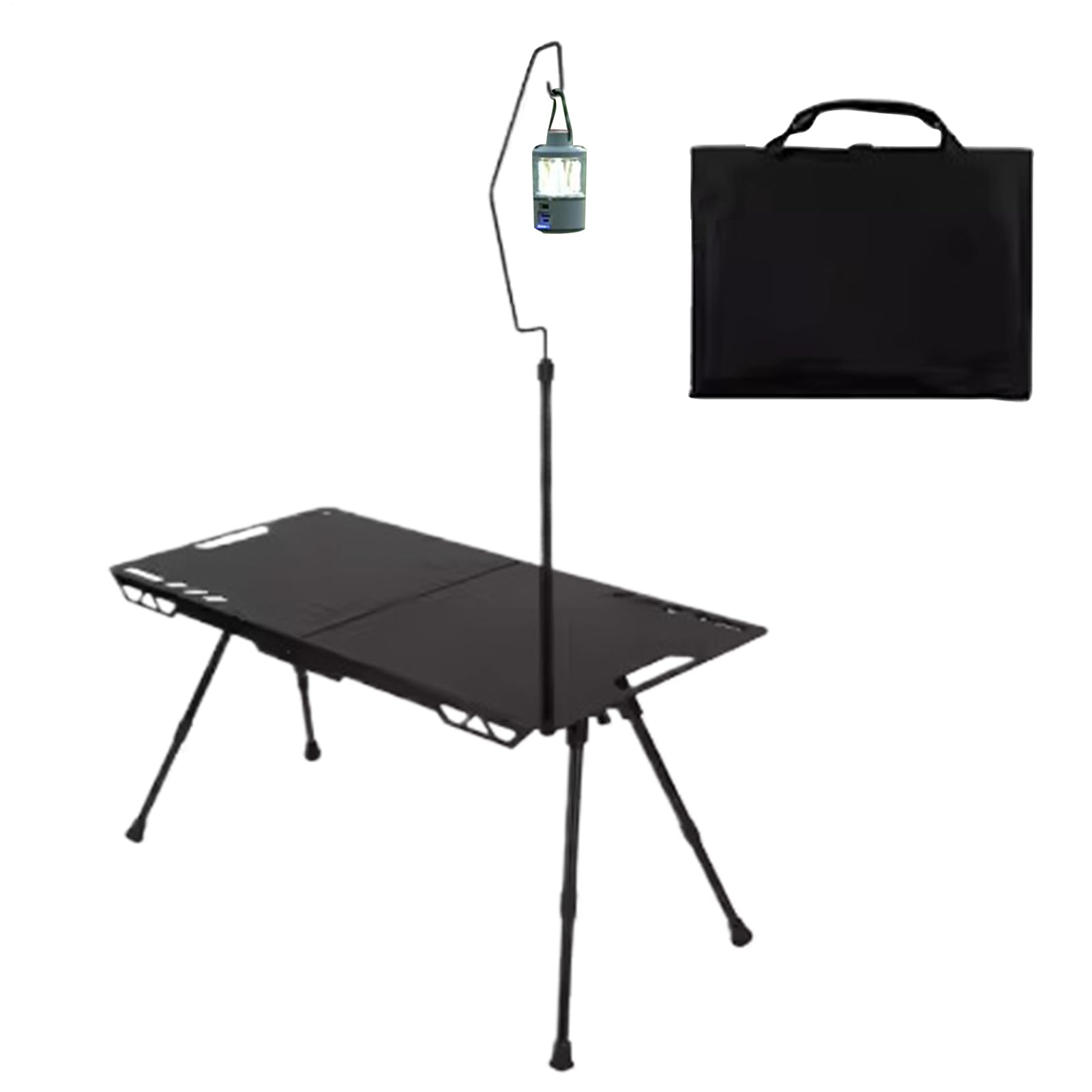 Equipamiento para Camping Escritorio Ajustable En Altura con Portalámparas