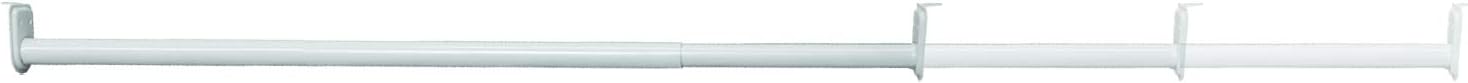 design house 48 inch to 72 inch adjustable closet rod for hanging clothes, white, heavy duty steel, center support bracket included – design house, 205831 white 72"