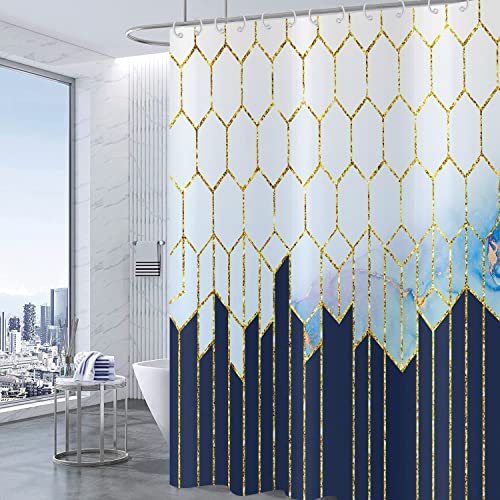 Blue and White Shower Curtain 180x180 - Image 2