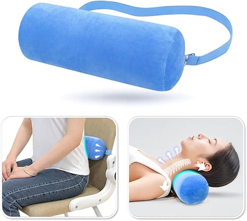 Miniatura 1 de Zelen Almohada lumbar para silla de oficina, soporte de espalda baja, postura, rollo de espalda, cojín lumbar redondo de espuma para asientos de
