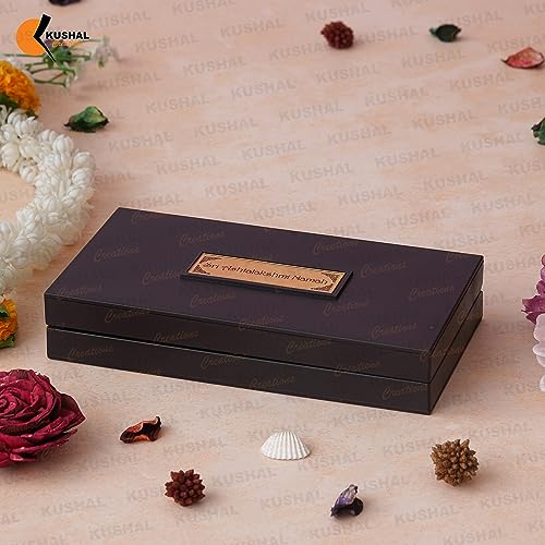 Image of 24K Gold Plated Religious Frame Photo Frame with Charan Paduka Return Gifts for Home Puja Office (ASHTA LAXMI)