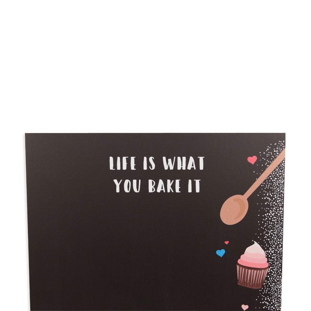 Tableau Méno 'Bake It' Avec Plateau Et Gomme - Format A4 (29.7x20.7 Cm) - Pour Cuisine, Messages
