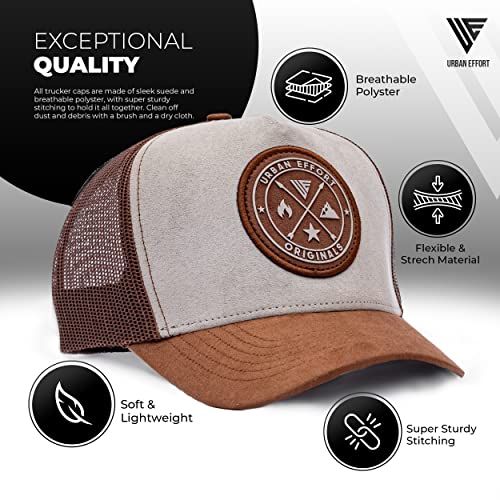 Image of Urban Effort Trucker Hat for Men - Mesh Back Baseball Cap, 5 Panel Snapback Hats for Men and Women
