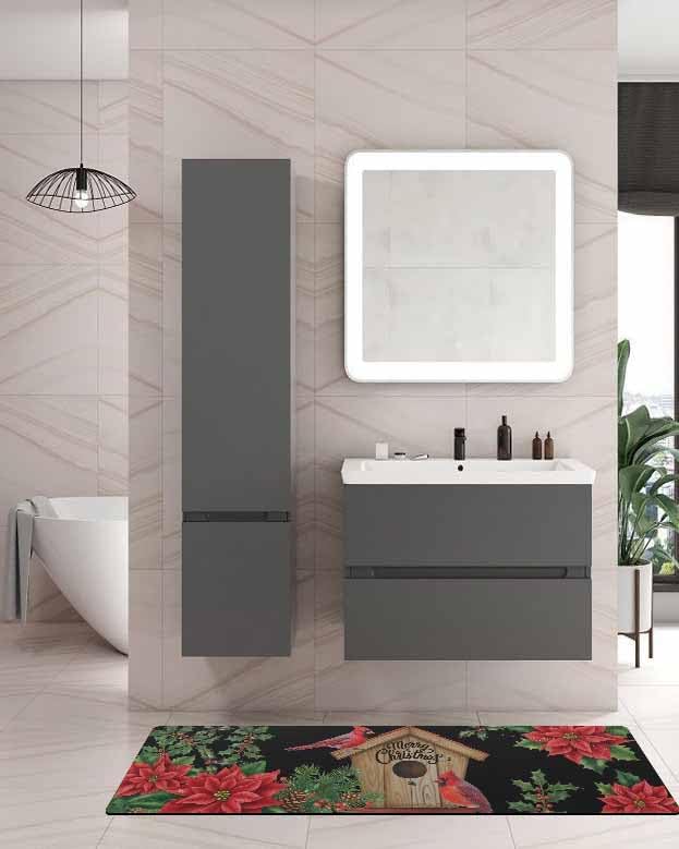 Miniatura 2 de Tapete de baño de Navidad para bañera, antideslizante, de secado rápido y absorbente, tierra de diatomeas, fregadero, dormitorio, cocina, tapete