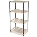 Vented Plastic Shelving, Nexelon Finish, 48x24x86