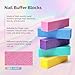 MelodySusie 16Pcs Professional Nail Buffer Kit,Nail Files and Buffers,Nail Buffer Block,Nail Brush, Nail File Buffers Kit for Natural Nails,DIY,Home Use,Salon（100/180 Grit）