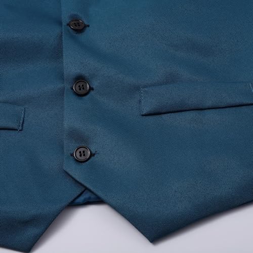 Herren-Freizeitjacken, Anzugjacken für Herren, Herrenanzug, schmal, 3 Anzüge, Business, Hochzeit, Party, Weste und Hose, Mantel-Outfit für Herren, blau, S – Bild 5