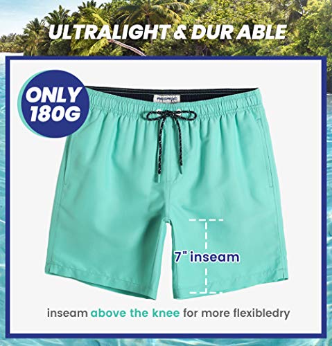 Image of maamgic Mens Swim Trunks Quick Dry Swim Shorts with Mesh Lining Funny Swimwear Bathing Suits 7inch