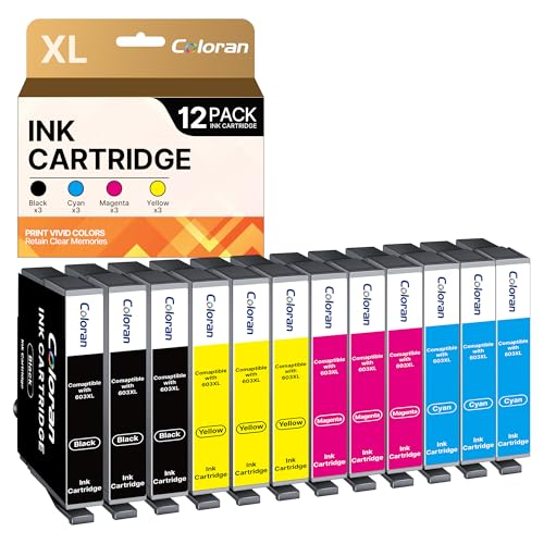 Coloran 603XL Compatible pour Epson 603 XL Multipack Cartouches pour Epson 603XL pour Expression Home XP-2100 XP-2150 XP-4100 XP-4105 XP-4155 XP-3100 XP-2155 Workforce...