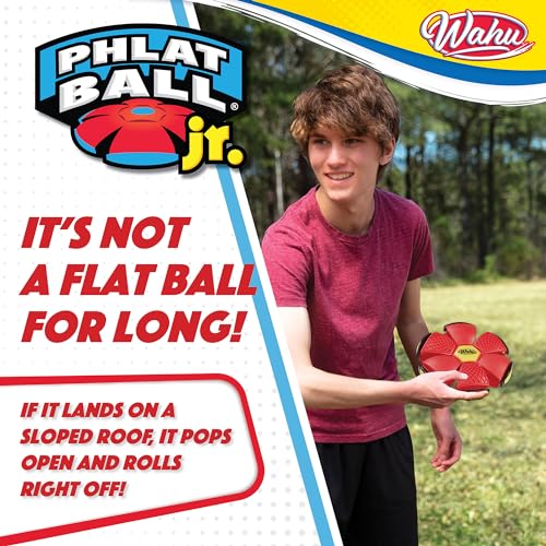 Wahu - PHLAT BALL Junior - Rot - Mini Faltbare Wurfscheibe - Outdoor-Spiele für Kinder ab 5 Jahren - Innovative Ball 10,2cm, Frisbee 15,2cm - Outdoor-Spiele für 2+ Spieler - Mini-Reiseversion