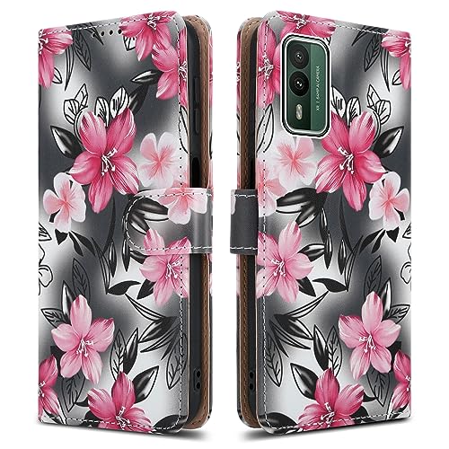 PIXFAB For Nokia XR21 Leather Phone Case, Magnetic Closure Full Protection Book Folio Design