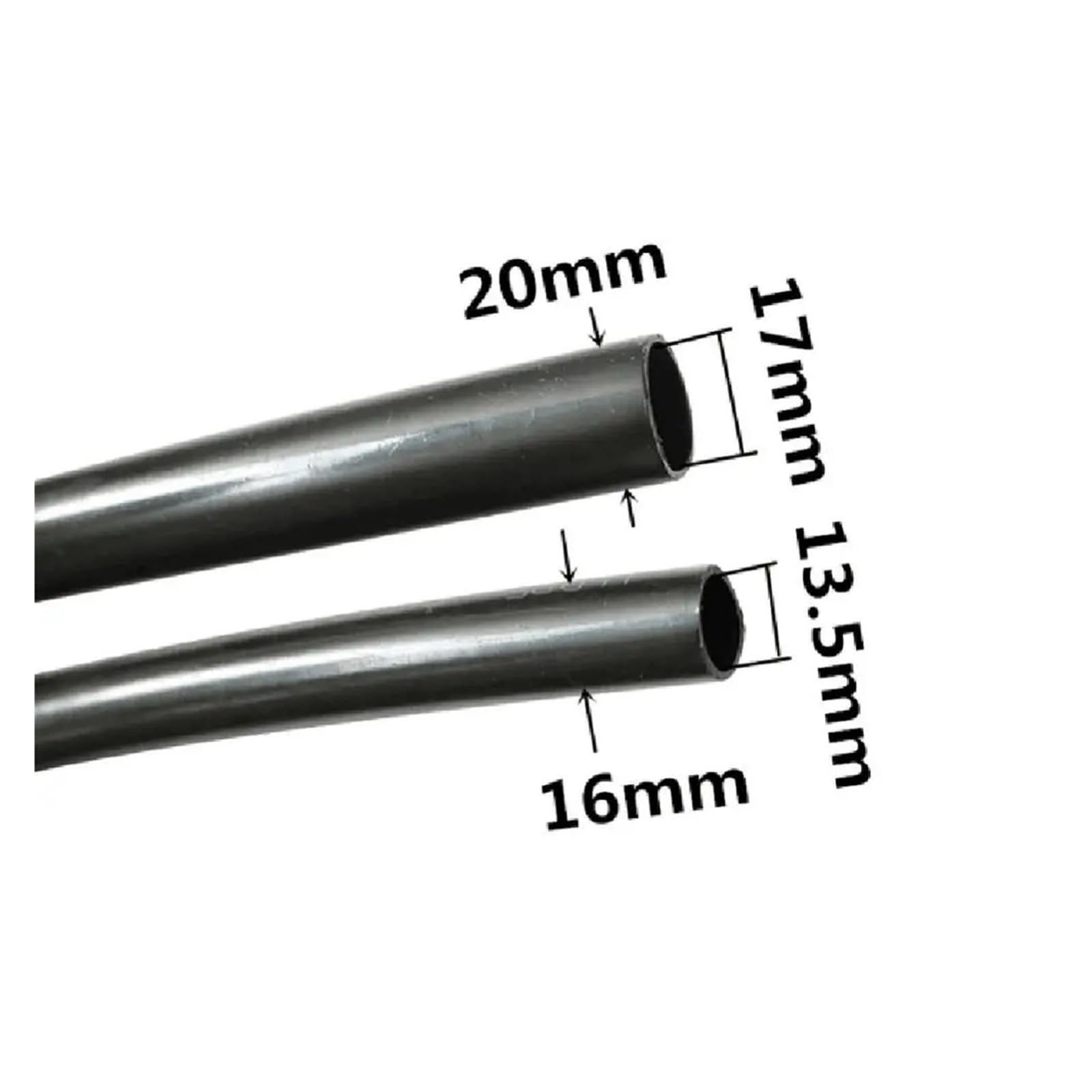 Tubo in polietilene a bassa densità da 16 mm, 20 mm, 5 m, 10 m, 20 m, tubo di distribuzione flessibile per giardino e prato, tubo di distribuzione DN16 DN20, per giardino e prato (diametro tubo: 16