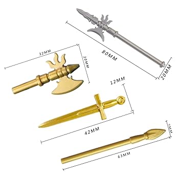 Lego Knights HMNY Medieval Weapons Pack For Medieval Knights, 75Pcs Medieval Armor Helmet Shield Barding Horses Building Set, Compatible With Medieval Lego Minifigures