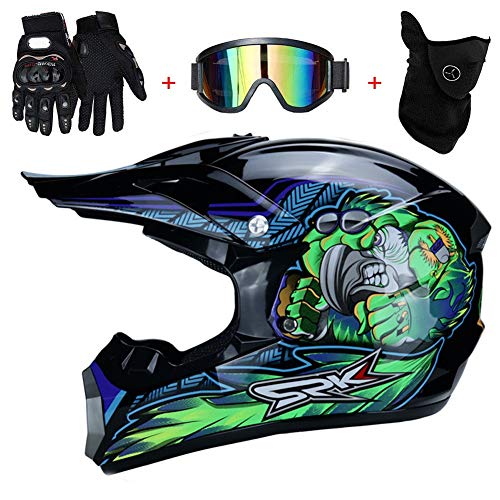 AMITD Casco de Motocross para Motocross, Casco Motocross Enduro Quad M