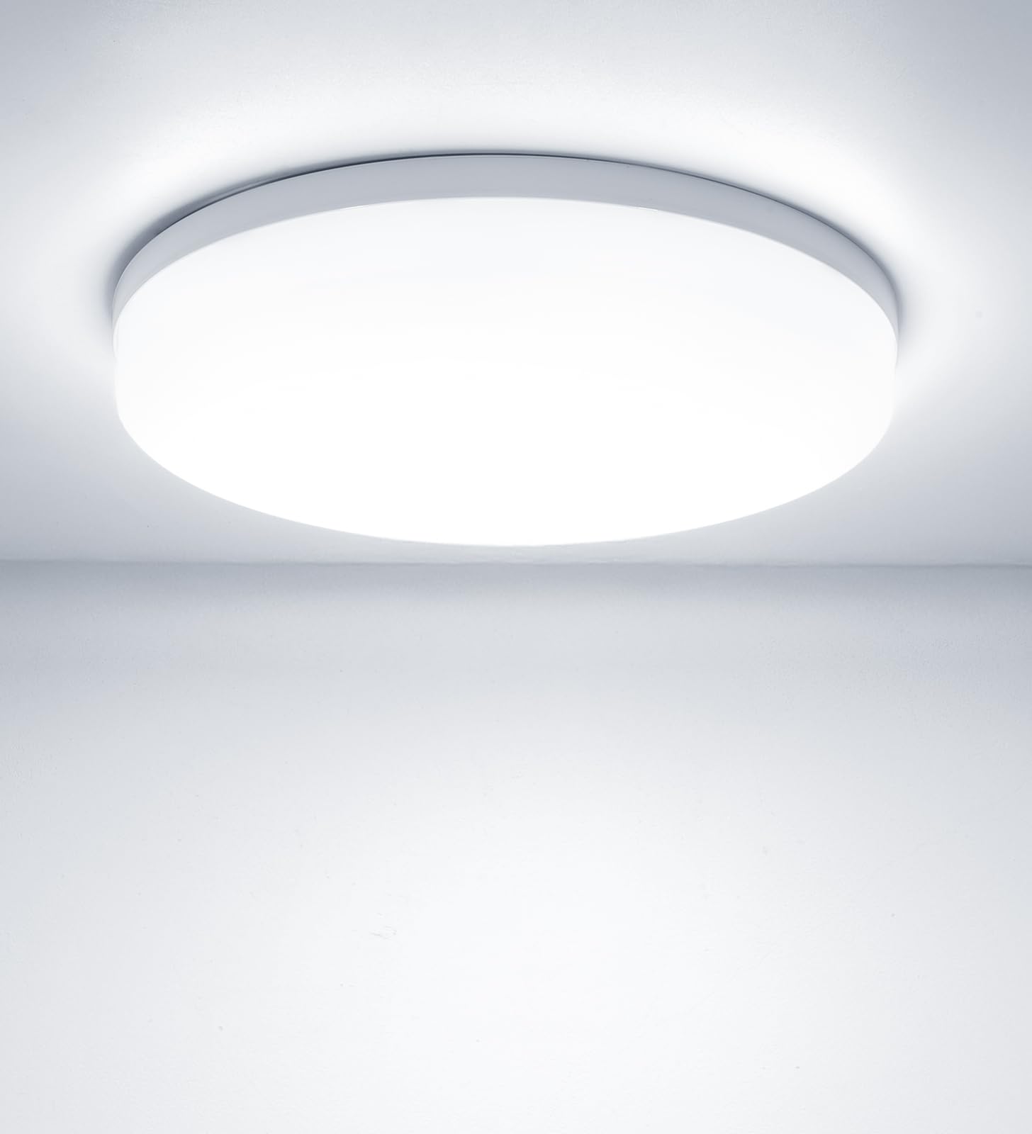 Kambo Lampada da Soffitto LED Luce Rotonda ∅30cm 48W Plafoniera LED Moderno IP44 Impermeabile Bianco Freddo 6500K 4320LM per Bagno Cucina Camera da letto Sala Soggiorno Corridoio Ufficio Cantina