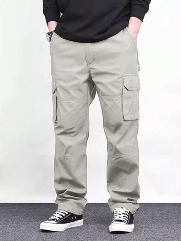Image of DEELMO Men's Stylish Multi-Pocket Cargo Pants || Casual Fit Pants Trousers || Stylish Trousers for Men || Men's Cargo (MD501 01 08)