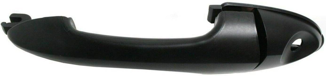 Front Exterior Door Handle Driver or Passenger Side Smooth Black with Keyhole for 2000-2007 Ford Focus / 2001-2006 Escape Tribute / 2001-2006 Mazda Tribute Direct Replacement