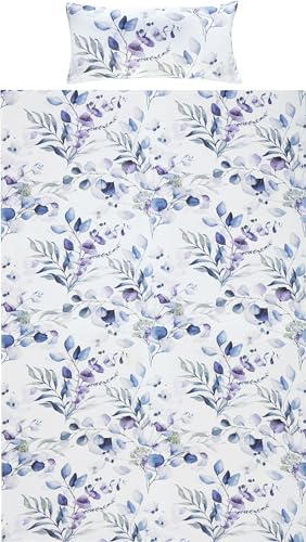 REDBEST Bettwäsche Single-Jersey blau Größe 1x 155x220 cm + 1x 40x80 cm