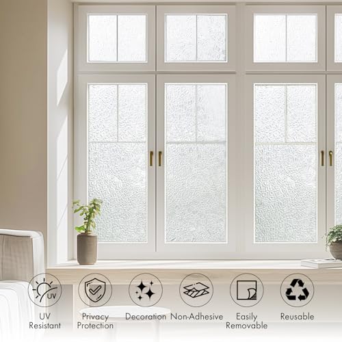 Película de ventana estática esmerilada con patrón 3D miniatura 3