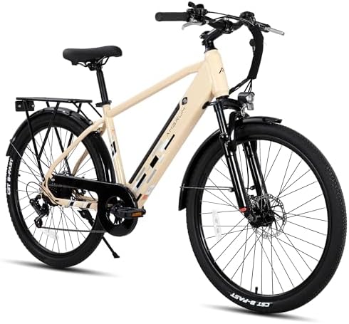 HILAND 26 Inch Electric Mountain Bike for Adults, 7-Speed E-Bike ...