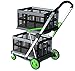 Clax - Carrito, plegable, con 2 bandejas plegables