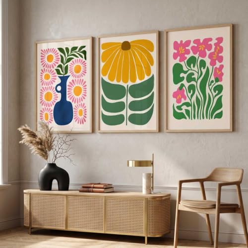 Image of kotart Timeless Boho Art Home Decoration Painting | Paintings With Frame For Living Room Bed Room Hotel Wall Decor Digital Reprint Set of 3