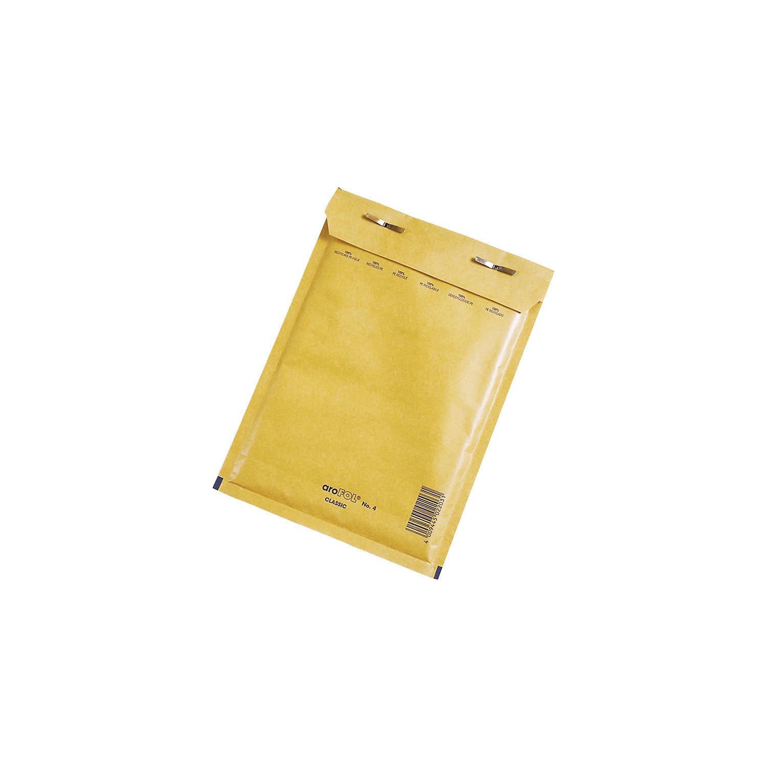 FRANKEL kaiserkraft | Pochette d'expédition aroFOL® | Papier recyclé avec protection matelassée, L x l intérieures 470 x 345 mm, marron, lot de 100