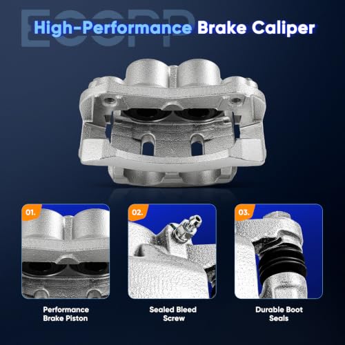 Image of ECCPP 19B3338 Front Right Disc Brake Caliper Assembly | w /Bracket Fit For Infiniti For QX56, For QX80, For Nissan For Armada, For TITAN