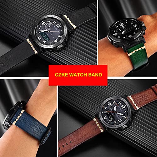 Bracelet de montre cuir véritable 24mm d'exception pour Casio GA2000 - 4