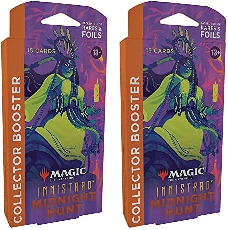 Magic The Gathering Innistrad Midnight Hunt Collector Booster  15 cartas mágicas (paquete de 2)