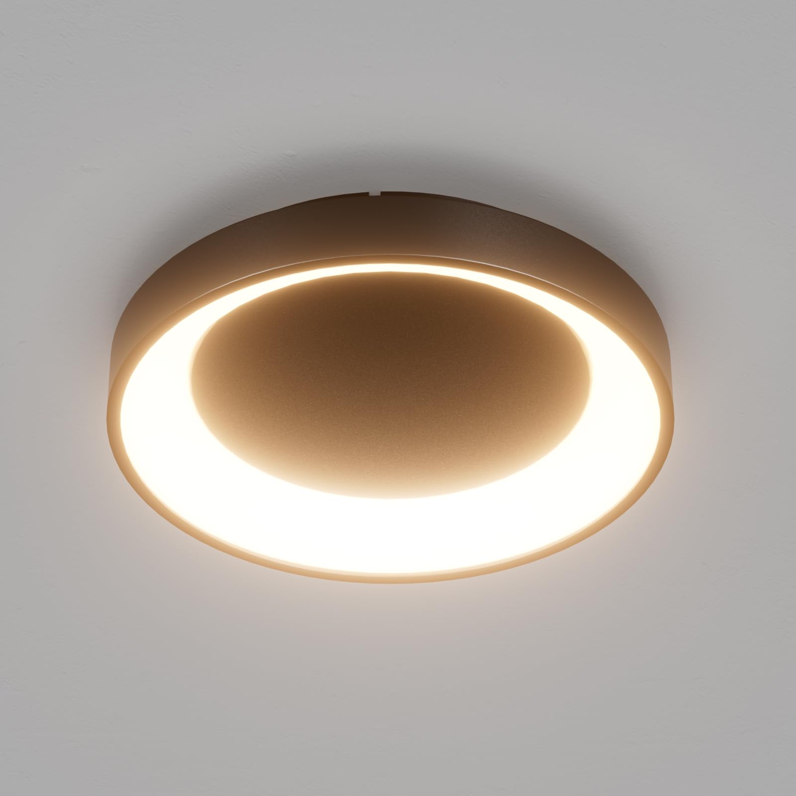 Klighten Round Ceiling Lamp 28W 2000 Lumen, Modern Loop Ceiling LED Ceiling Light, Metal Ceiling Light for Hallway Bedroom Kitchen Living Room, Warm White 3000K, 28 cm, Black