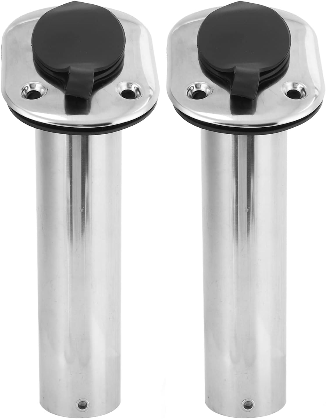 2Pcs Fishing Rod Holder 316 Stainless Steel 9in Flush Mount with 30° for Yacht Boat Marine Fishing Pole Support Fishing Accessory