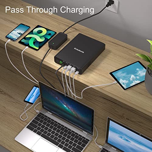 Krisdonia Portable Charger, PD 100W USB C Power Bank 64000mAh Fast Charging External Battery Pack with Dual USB-C PD (100W&65W) & 4 USB-A (QC3.0 18W) for Type-C Laptops, MacBook Pros, XPS, iPad Pro - Image 4